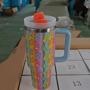 Colorful Care Bears Travel Mug with Handle